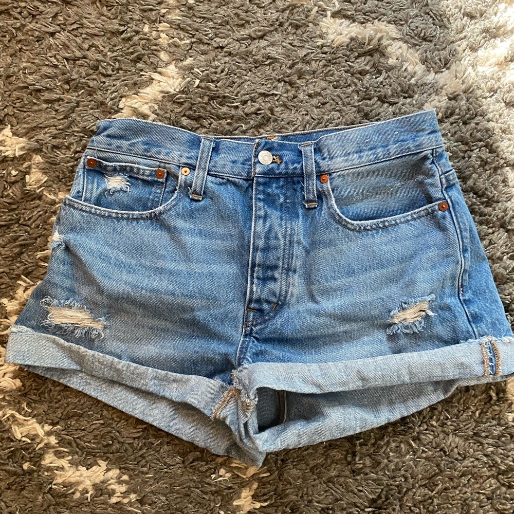 Madewell distressed denim shorts